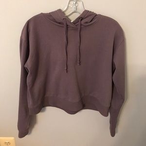 Cropped Mauve Hoodie